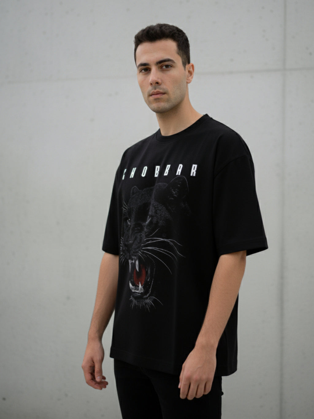 Black Panther Oversized Tshirt | 240 GSM Cotton Premium French Terry Oversized Tshirt |