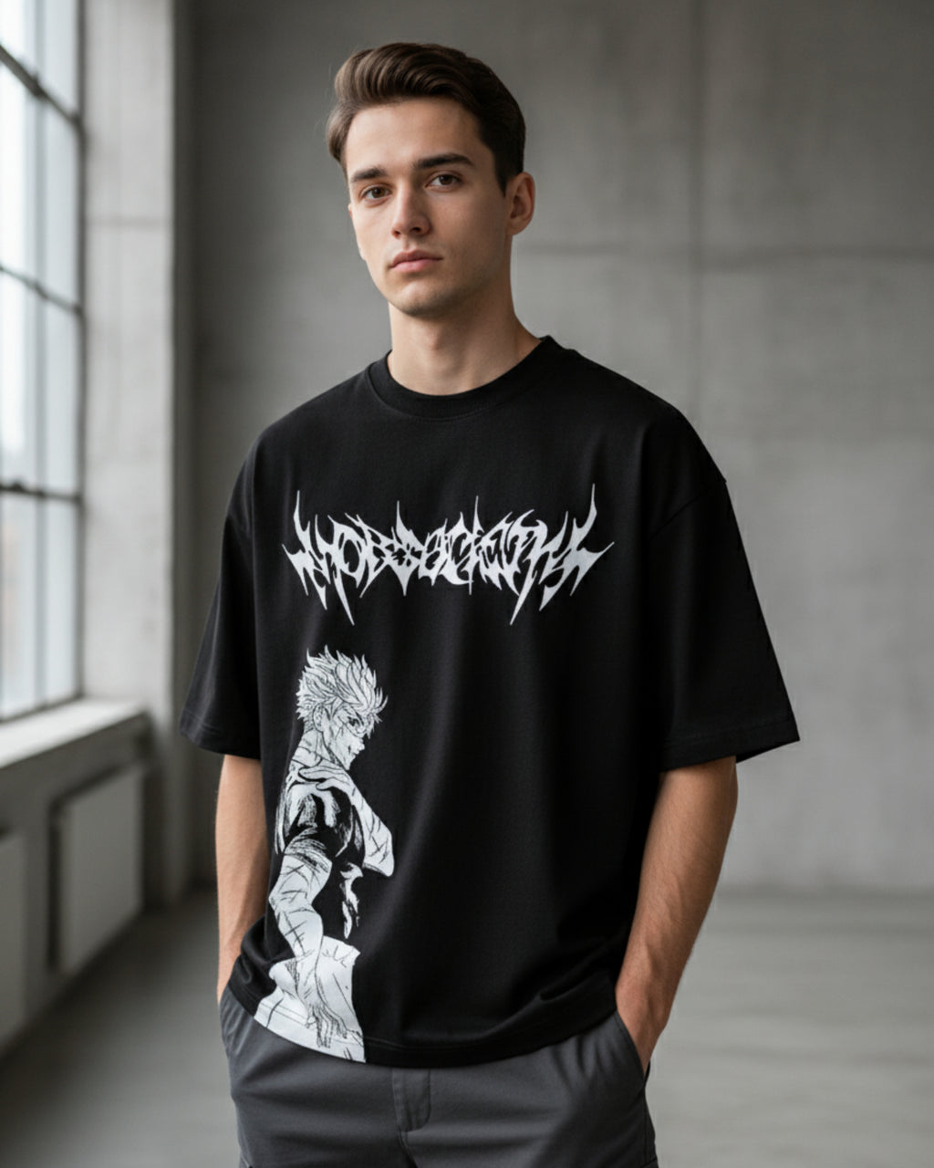 Toji Solo leveling Oversized Tshirt | 240 GSM Cotton Premium French Terry Oversized Tshirt |