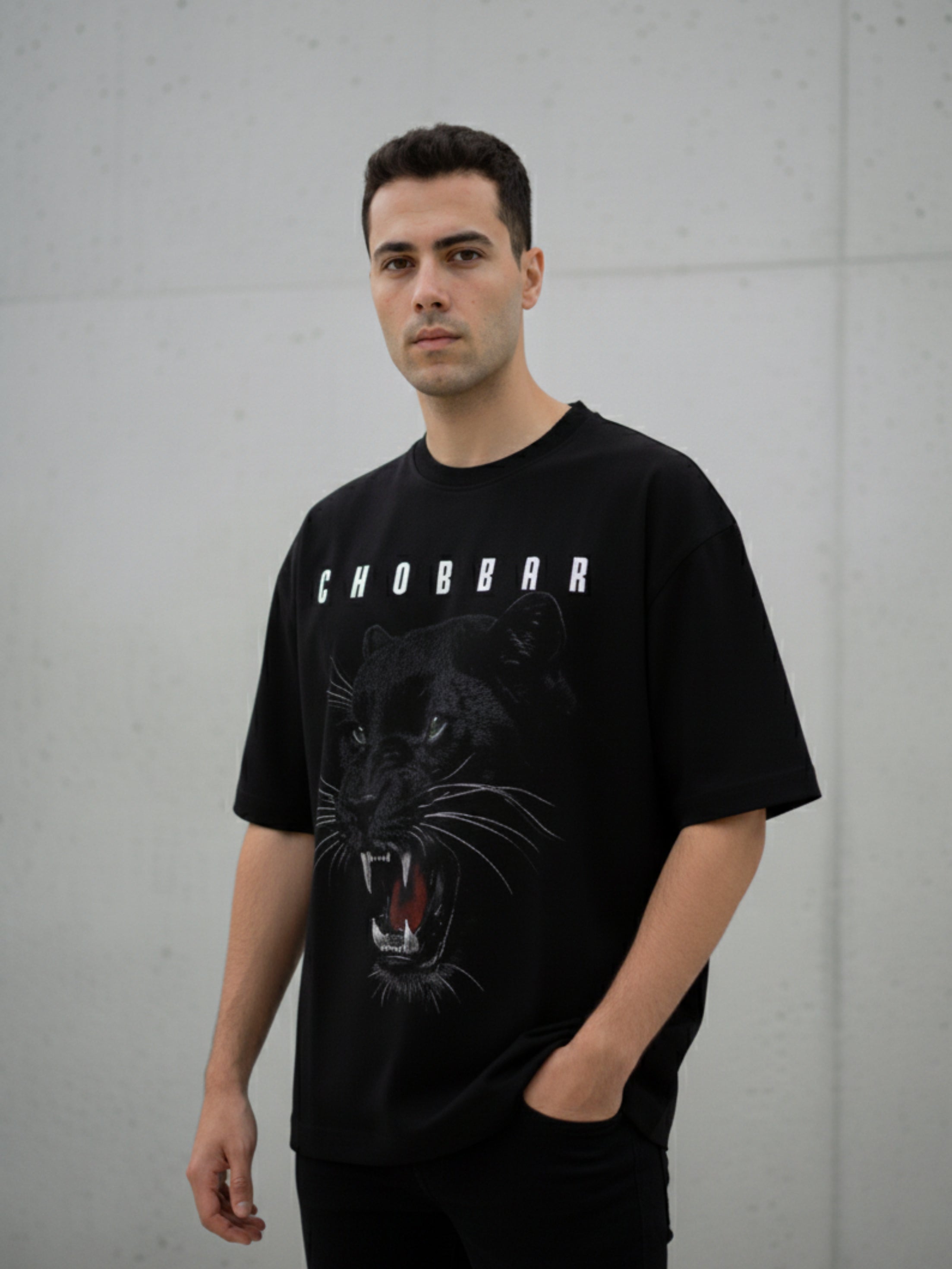 Black Panther Oversized Tshirt | 240 GSM Cotton Premium French Terry Oversized Tshirt |