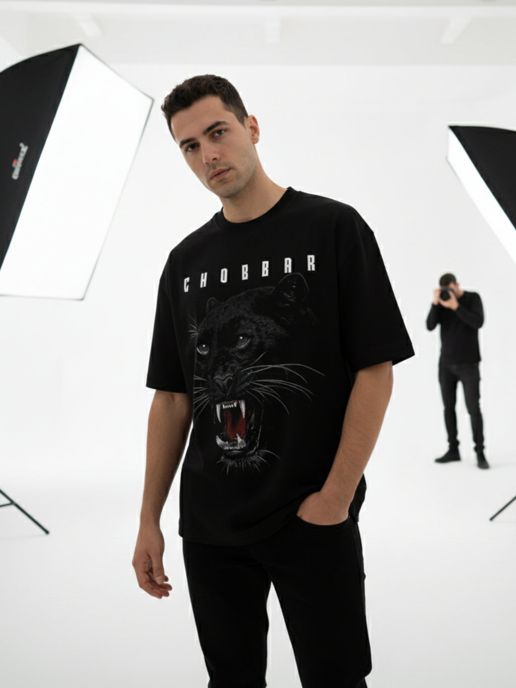 Black Panther Oversized Tshirt | 240 GSM Cotton Premium French Terry Oversized Tshirt |