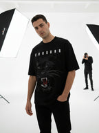 Black Panther Oversized Tshirt | 240 GSM Cotton Premium French Terry Oversized Tshirt |