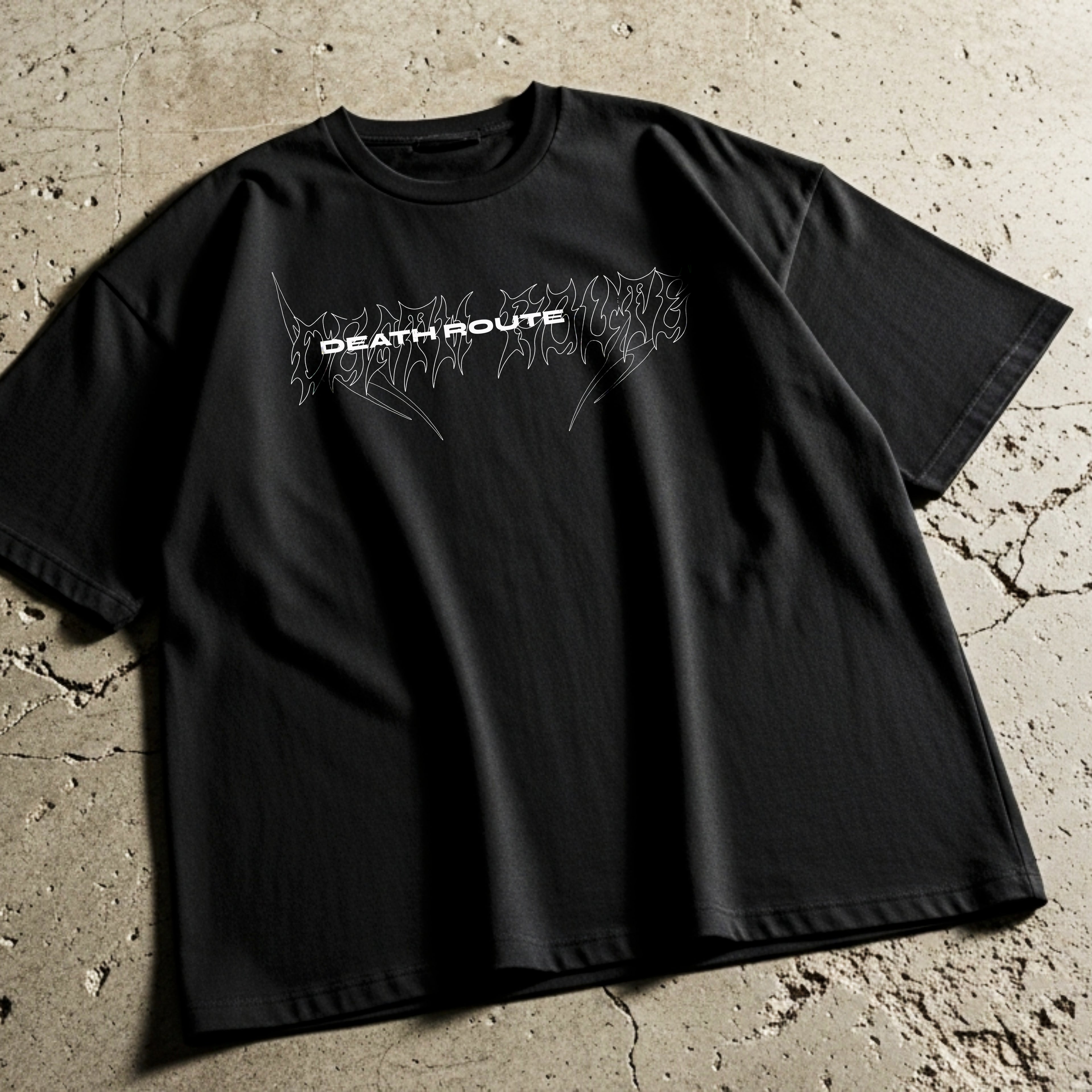Death Route Oversized Skeleton Graphic Tee | Premium Cotton Streetwear