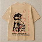 Attack On Titan Oversized Tshirt | 240 GSM Cotton Premium French Terry Oversized Tshirt |